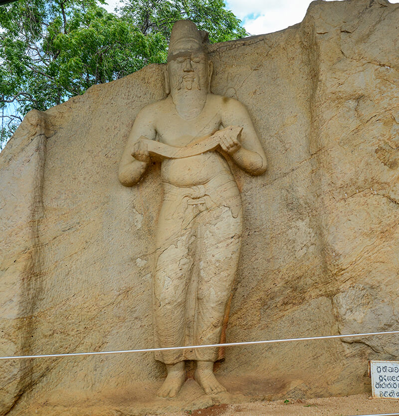 Statue of King Parakramabahu in Sri Lanka