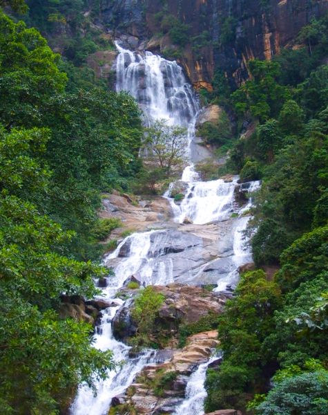 Rawana Falls in Sri Lanka