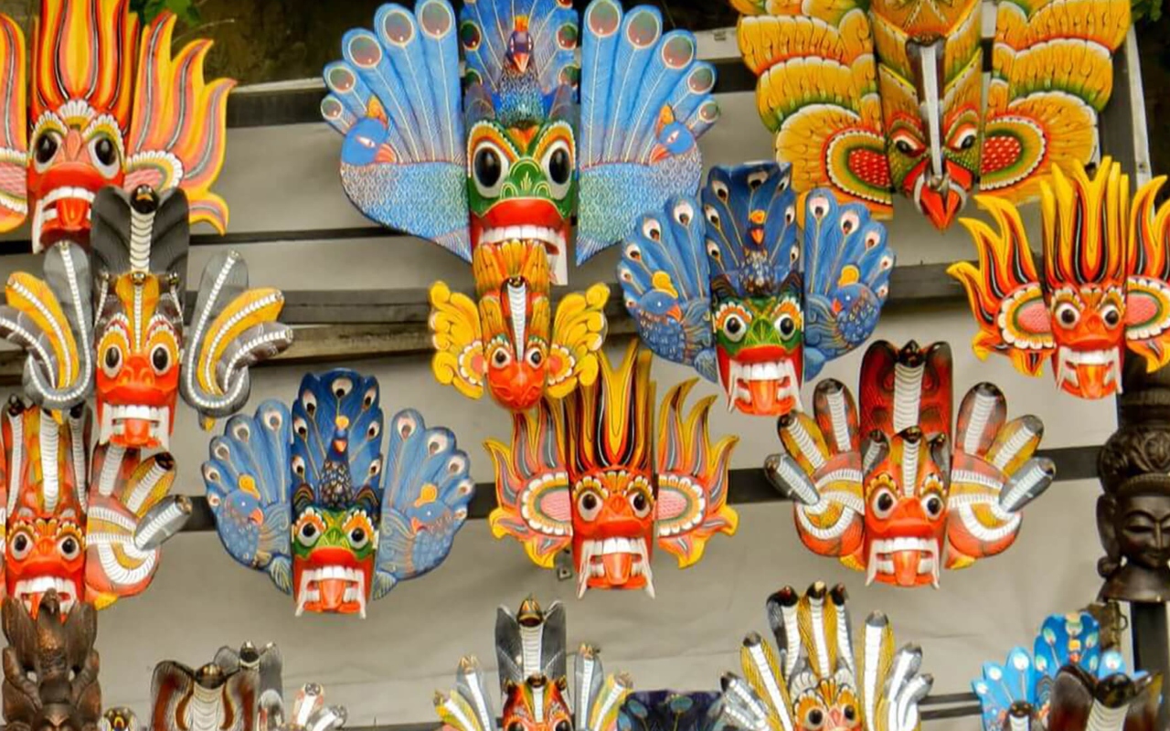 Sri Lankan traditional wooden masks