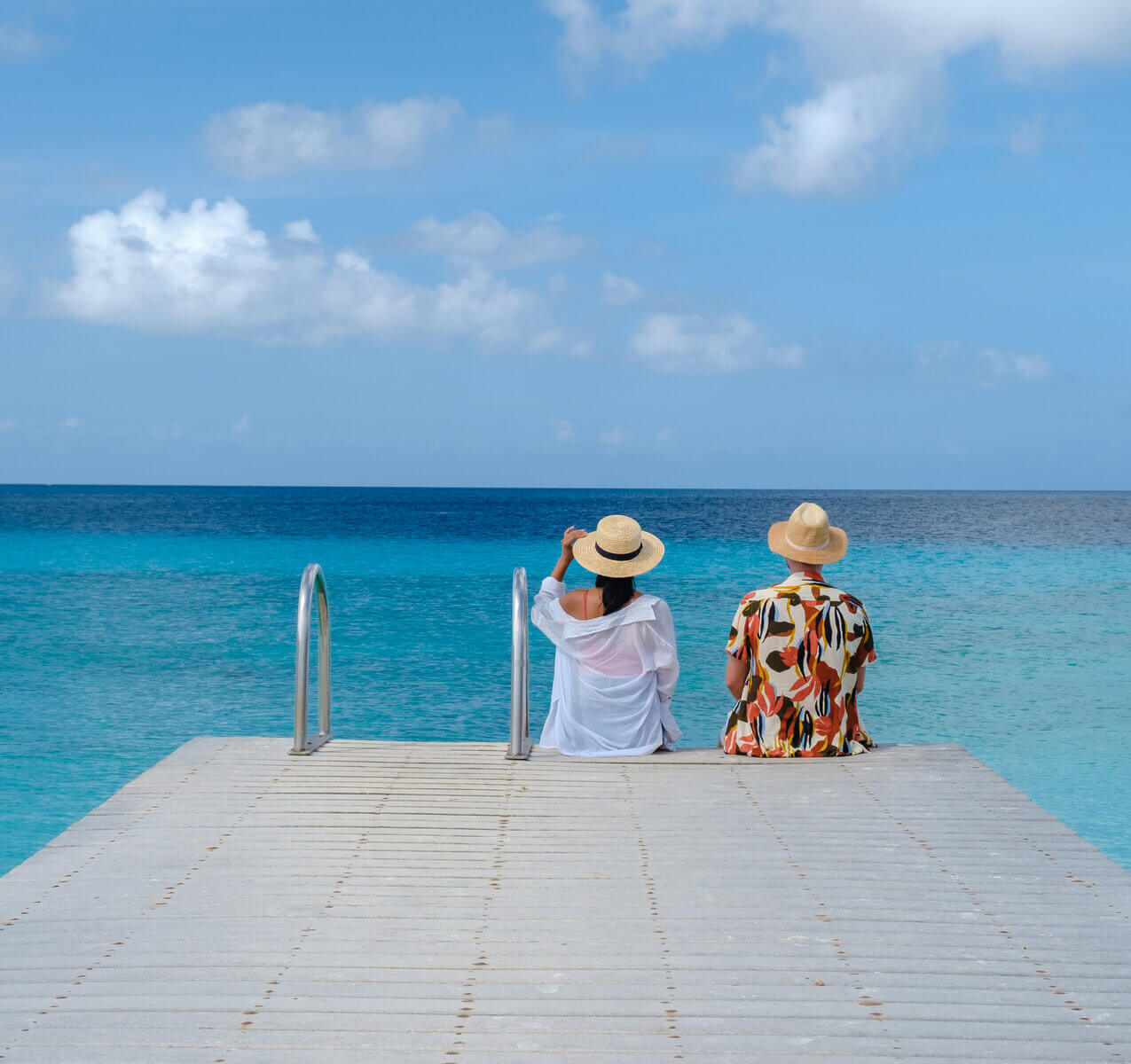 Couple In Maldive's Beach