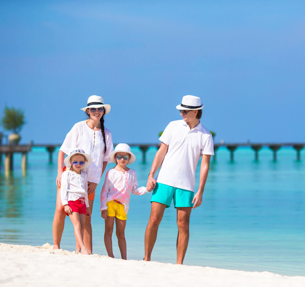 Family on Maldives