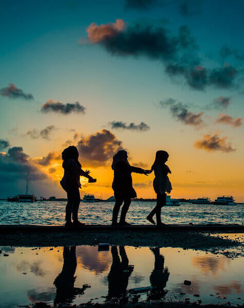 Kids Playing In Maldives