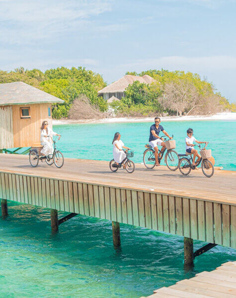 cycling in soneva fushi