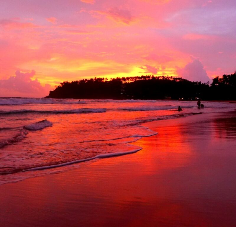 Sunsets at Mirissa beach